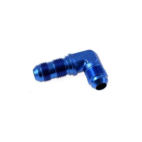 Blue aluminum AN3 90 degree hose fitting connector MPF725-03