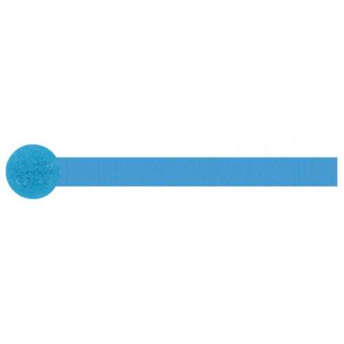 Blue crepe paper roll, 2470 cm long