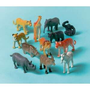 Set of 12 plastic jungle animal figurines - Figure