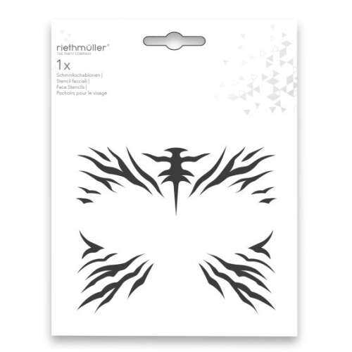 Šablóna na tetovanie tváre tigra, Tigris arc tetoválás sablon, Riethmüller