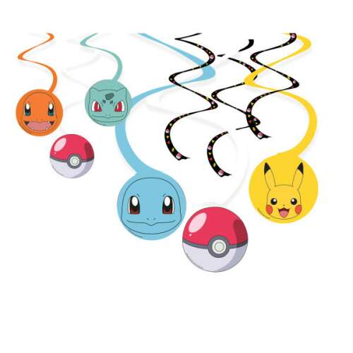 Set de 6 decorațiuni cu panglici Pokemon Thunder