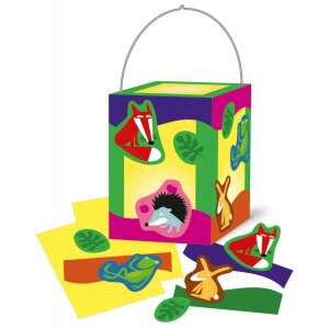 Animal lantern with fox, frog, hedgehog and rabbit, 20 cm, paper lantern - Party Decoration