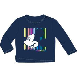 Disney Mickey Mouse baby long sleeve t-shirt, blue with colorful stripes - Kids' Long-Sleeve Shirt