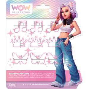 WOW Generation shaped paper clips set, includes butterfly, crown, and music note designs - WOW Generation