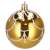 Gold Christmas ornament with white floral pattern