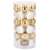 Set of 30 gold and white Christmas ornaments
