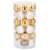 Set of 30 gold and white Christmas ornaments