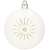 White Christmas ornament with gold glitter starburst pattern