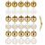 Set of 30 Springos gold and white Christmas tree ornaments