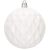 Springos White Christmas Ornament with Diamond Pattern