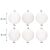 Springos White Christmas Ornaments 8cm - Size Chart