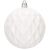 Springos White Christmas Ornament with Geometric Facets
