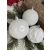 Group of Springos White Christmas Ornaments with Different Textures
