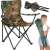 Springos Cs0110 Camouflage Campingstuhl mit Tragetasche und zusammengeklappt