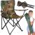 Springos Cs0110 Camouflage Campingstuhl mit Tragetasche und zusammengeklappt