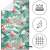 Springos CS0119 quick-drying towel with tropical print and fabric properties icons