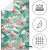 Springos CS0119 quick-drying towel with tropical print and fabric properties icons