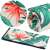 Springos CS0119 quick-drying towel with tropical floral print, rolled and folded