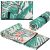 Springos CS0119 quick-drying towel with tropical leaf print, rolled and folded
