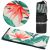 Springos CS0119 quick-drying towel with tropical floral print, rolled and in carrying case