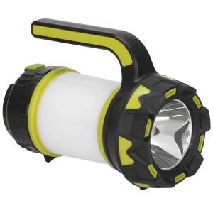 Springos® multifunktionale Campinglampe, schwarz und gelb, schräger Blick - Springos