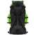 Back view of the Springos TREKKING 90L green and black backpack with adjustable straps