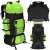 Springos TREKKING 90L green and black backpack with multiple views