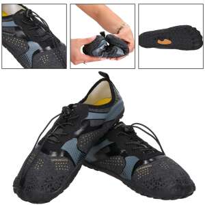 Springos water shoes for men, black and grey, size 41, collage of different views - Water shoe