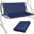 Springos navy blue swing bed cover set with seat and backrest covers
