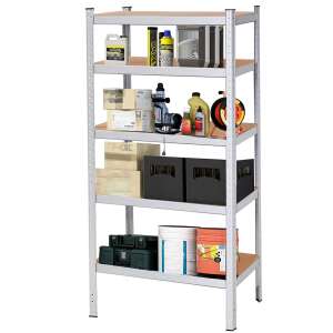 Kovový regál s 5 policami 150x75x30 cm 675kg do garáže, pivnice 104056941