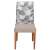 Husa universala pentru scaun, marime universala, poliester si spandex, 38x70cm, gri cu model floral 104057203