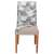 Husa universala pentru scaun, marime universala, poliester si spandex, 38x70cm, gri cu model floral 104057203