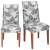 Husa universala pentru scaun, marime universala, poliester si spandex, 38x70cm, gri cu model floral 104057203