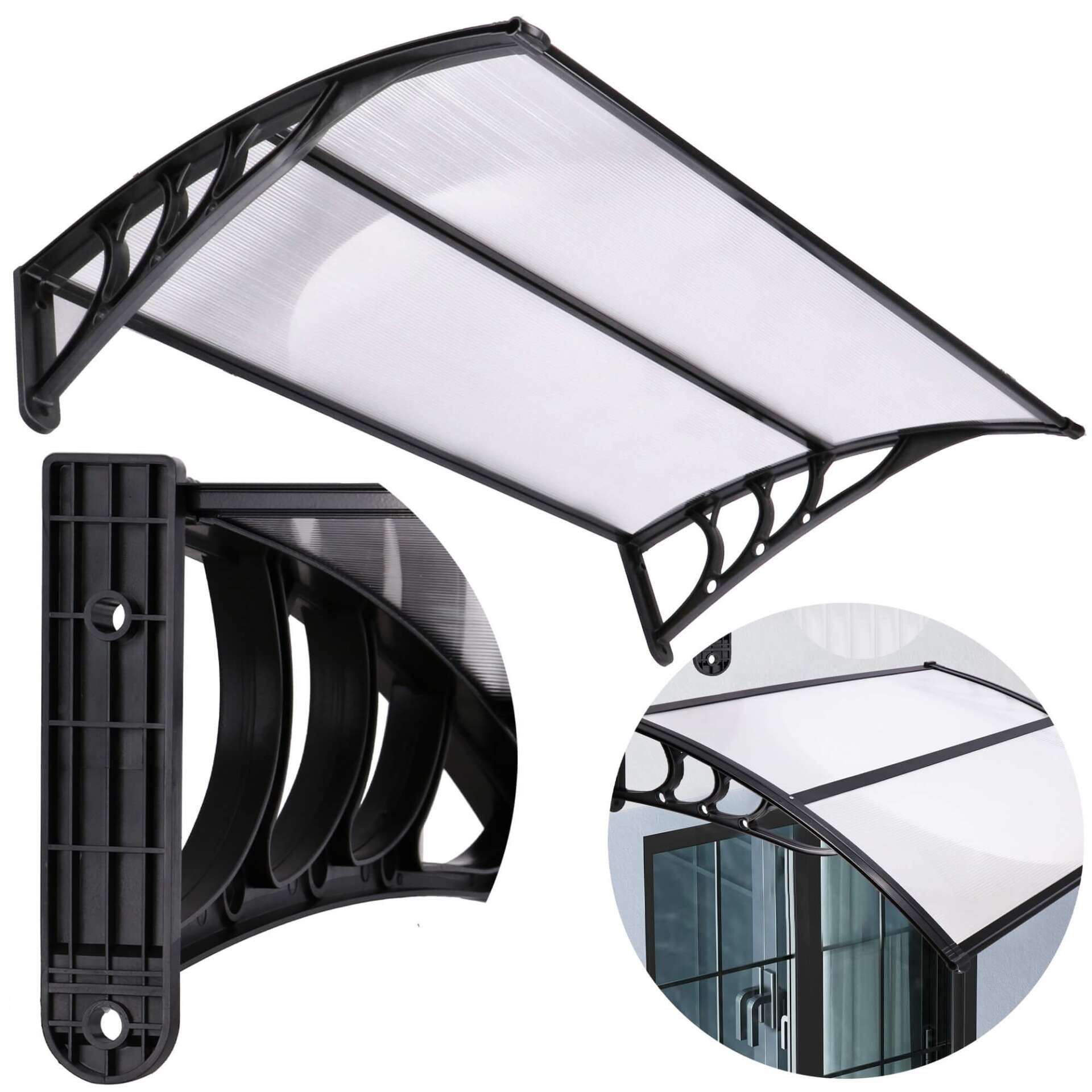 Bejárati előtető - polikarbonát 120x80cm Ha7475