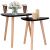 Springos black nesting tables with decorative items