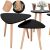 Springos black nesting tables with leg detail