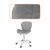 Springos irodai szék, szürke-króm 104057890
