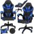 Springos black and blue gaming chair collage, multiple views