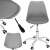 Springos irodai szék, szürke, magasság állítható, króm talp, 5 kerék, kollázs