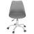 Springos irodai szék, szürke, elülső nézet, magasság állítható, króm talp, 5 kerék