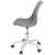 Springos irodai szék, szürke, oldalsó nézet, magasság állítható, króm talp, 5 kerék