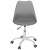 Springos irodai szék, szürke, elülső nézet, magasság állítható, króm talp, 5 kerék