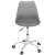 Springos irodai szék, szürke, magasság állítható, króm talp, 5 kerék