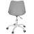 Springos irodai szék, szürke, hátsó nézet, magasság állítható, króm talp, 5 kerék