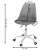 Springos irodai szék, szürke, magasság állítható, króm talp, 5 kerék, méretek