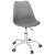 Springos szürke irodai szék párnával és dönthető háttámlával