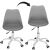 Springos szürke irodai szék állítható magassággal és dönthető funkcióval