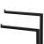 Springos freestanding towel rack, black, two bars, for bathroom, modern design, detail