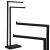 Springos freestanding black metal towel rack with detail shots