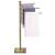 Springos gold metal towel rack with 3 rotating arms, holding towels